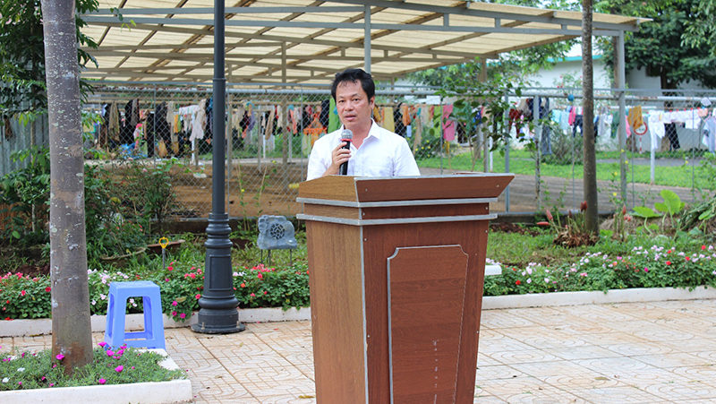 Ông Lê Đăng Trung – Phó Giám đốc Bệnh viện phát biểu khai mạc diễn tập