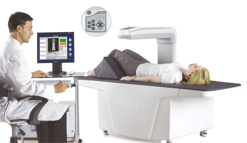 Máy đo mật độ xương (DEXA): Được sử dụng để đánh giá mật độ xương, giúp phát hiện sớm và điều trị bệnh loãng xương hiệu quả, nhất là đối với người cao tuổi.