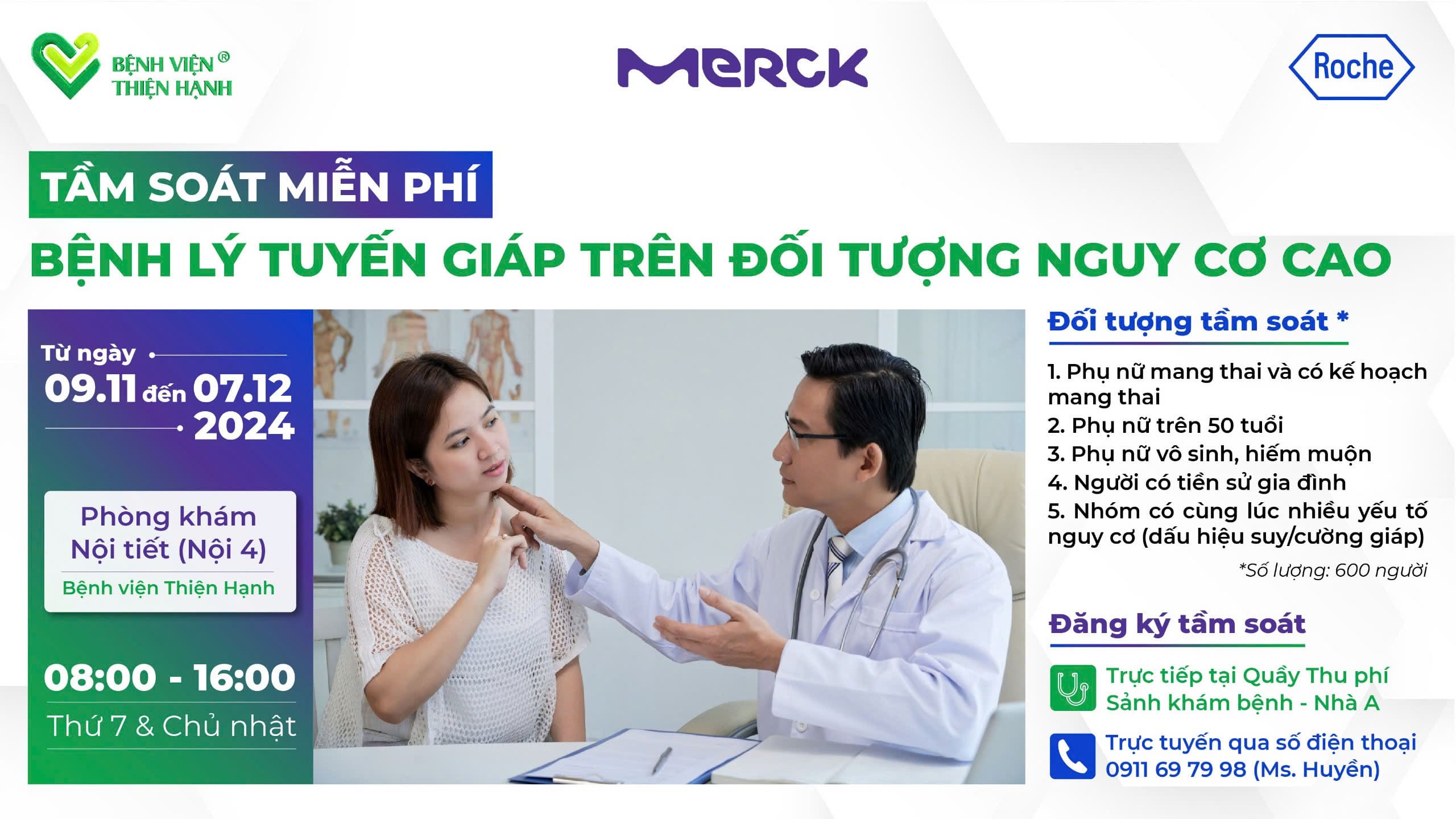 Tầm soát miễn phí Bệnh lý tuyến giáp, Bệnh viện Đa khoa Thiện Hạnh