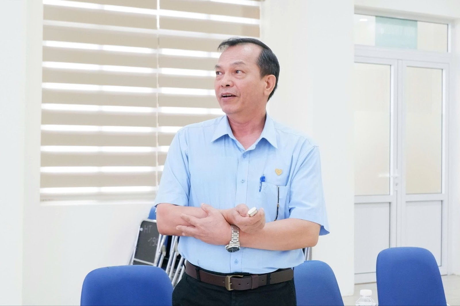 BSCKI Phan Trọng Nhơn – Phó Giám đốc Bệnh viện đa khoa Thiện Hạnh phát biểu ý kiến