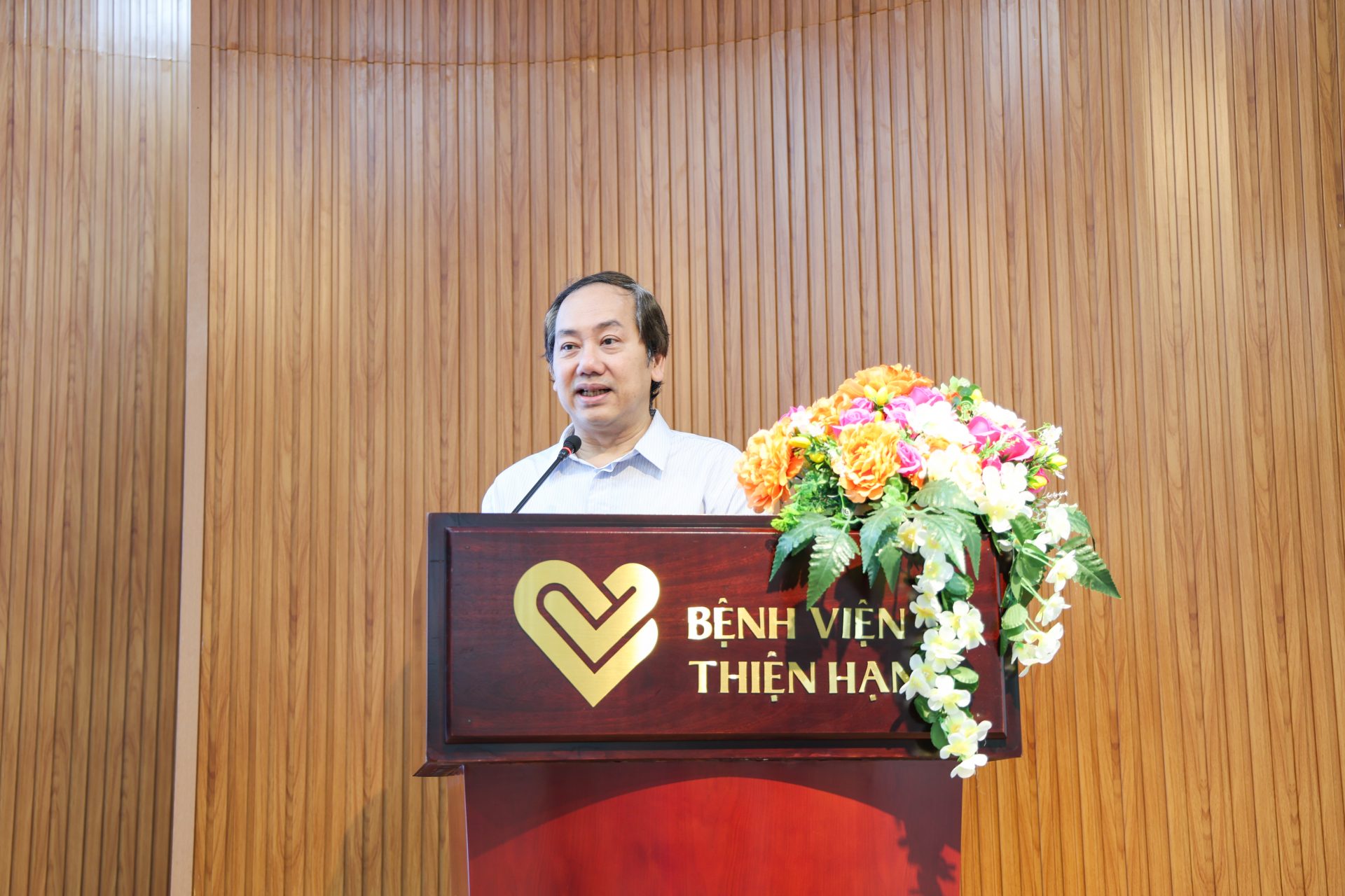 TS.BS Lê Quan Anh Tuấn - Trưởng khoa Ngoại Gan Mật Tụy, Bệnh viện Đại học Y Dược TP.HCM phát biểu khai giảng khóa học